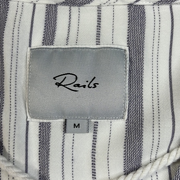 Rails Grace Patriot Stripe Lace Front Top Medium - Picture 4 of 13